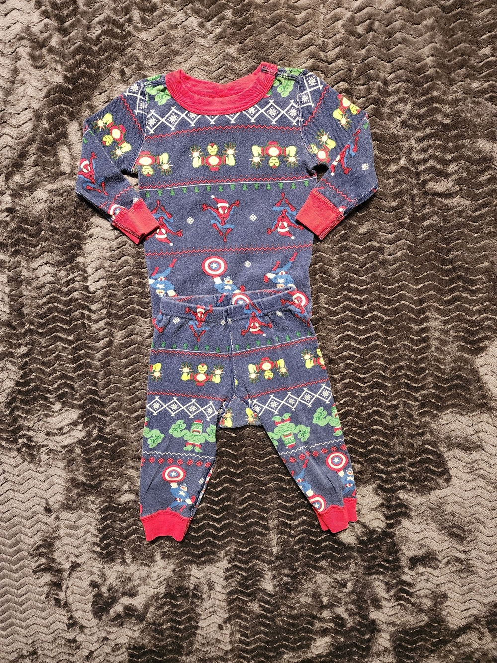 Hanna Andersson Holiday Avengers Long John Pajamas (18-24 Months)